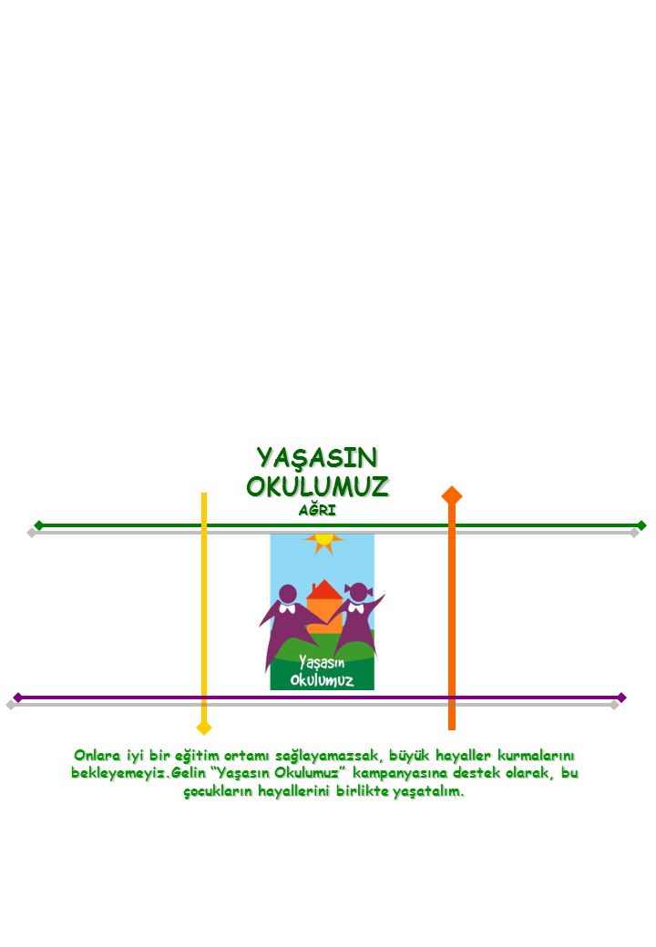 YAŞASIN OKULUMUZ AĞRI Onlara iyi bir eğitim ortamı sağlayamazsak büyük